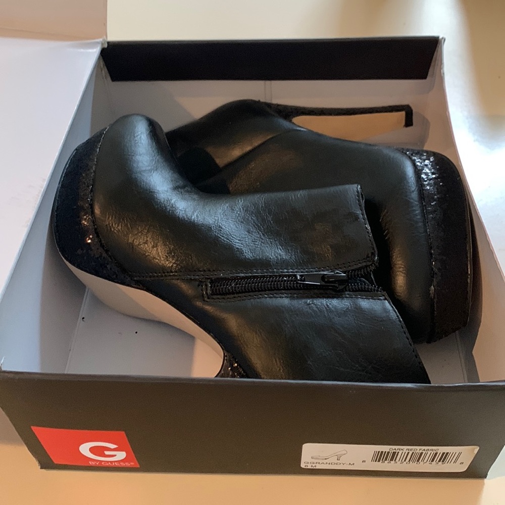 Black Guess Heeled Ankle Boots